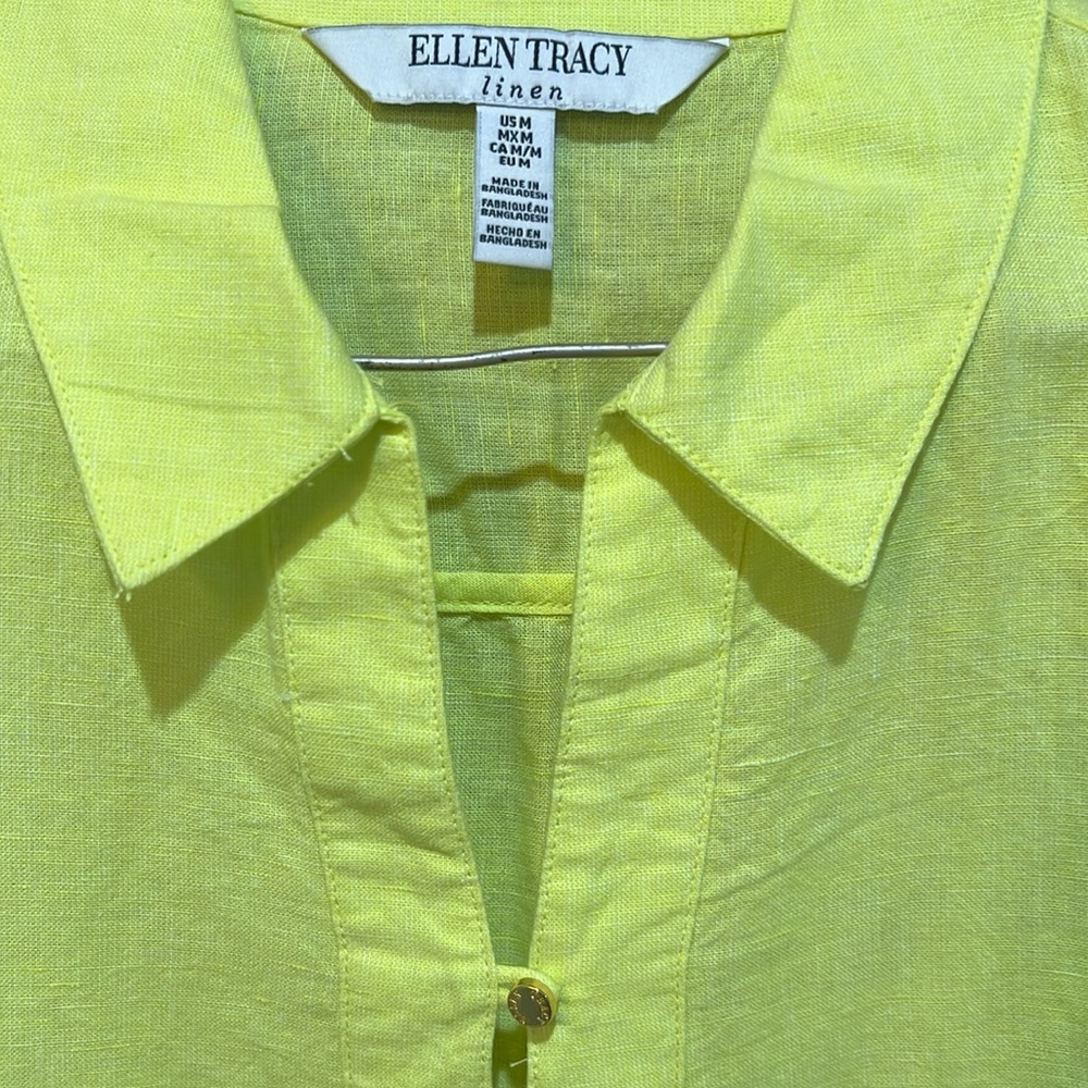 Ellen Tracy linen blouse.  Size M.